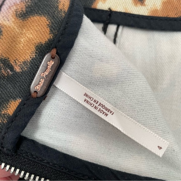 Free People Midnight Combo Modern Femme Novelty Skirt- Black Tie Dye- Size 4 - Picture 6 of 7